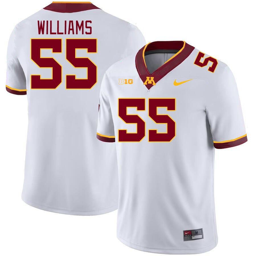 Men #55 Jerome Williams Minnesota Golden Gophers College Football Jerseys Stitched-White